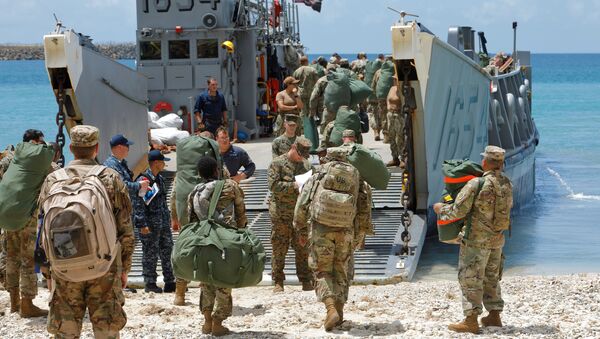 Evacuación de militares estadounidesnes de las Islas Vírgenes de EEUU - Sputnik Mundo
