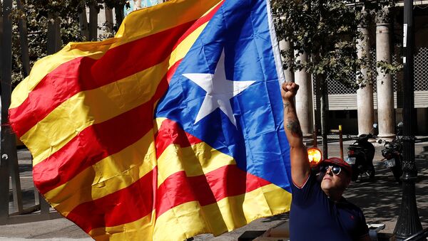Un partidario de la independencia de Cataluña - Sputnik Mundo