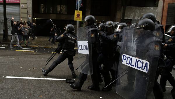 Policía Nacional española en Cataluña (Archivo) - Sputnik Mundo
