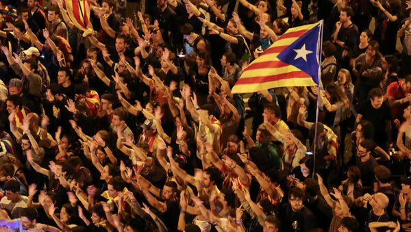 Las manifestaciones en Barcelona - Sputnik Mundo