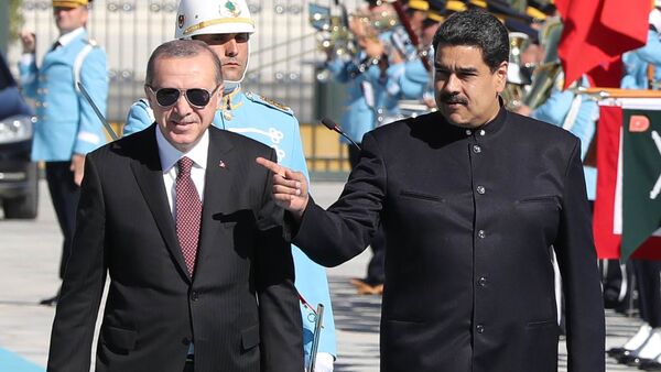 El presidente de Turquía Recep Tayyip Erdogan junto con el presidente de Venezuela Nicolás Maduro - Sputnik Mundo