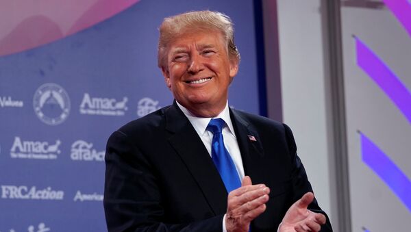 Donald Trump, presidente de EEUU, durante el Values Voter Summit - Sputnik Mundo