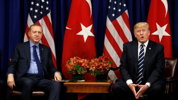 Recep Tayyip Erdogan, presidente de Turquía, y Donald Trump, presidente de EEUU - Sputnik Mundo