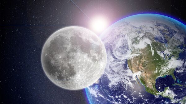 La Luna, la Tierra y el Sol (imagen referencial) - Sputnik Mundo