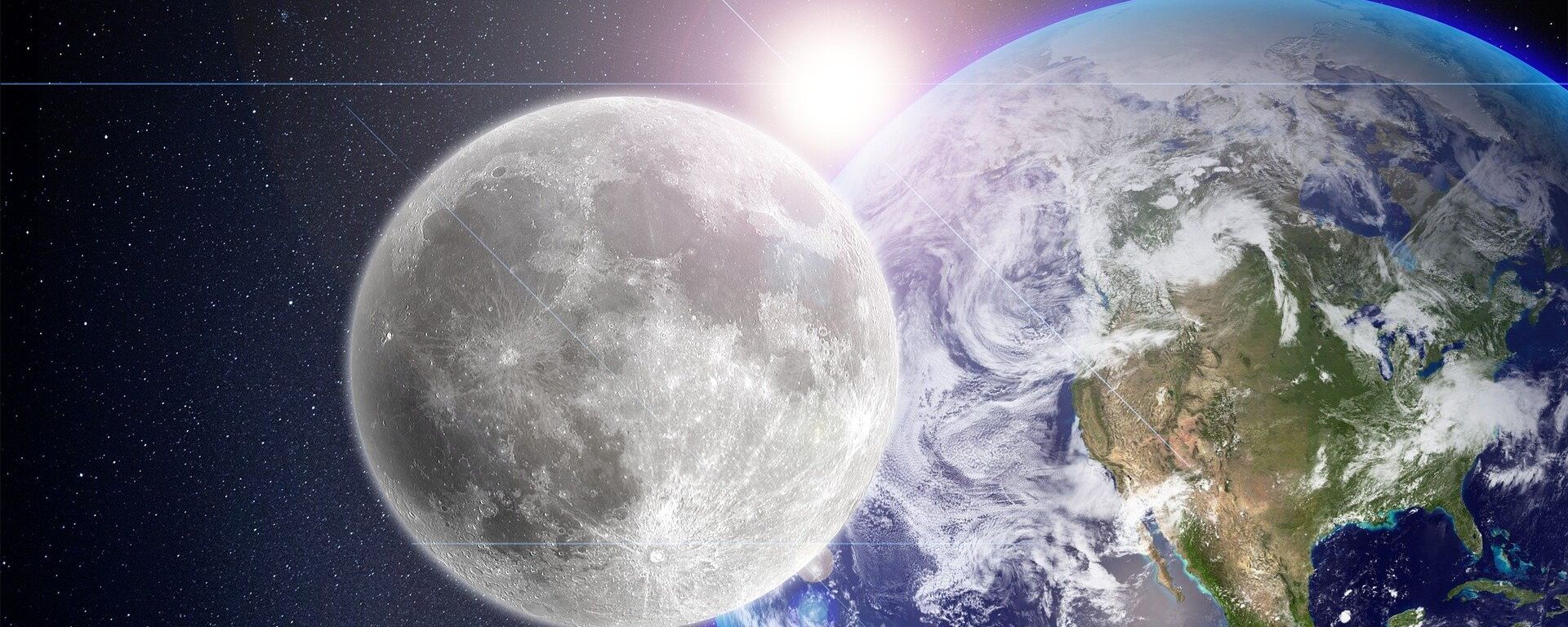 La Luna, la Tierra y el Sol (imagen referencial) - Sputnik Mundo, 1920, 23.09.2021