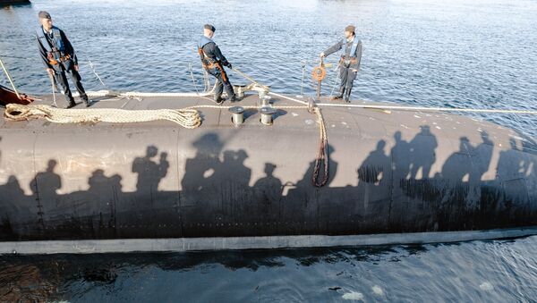 El submarino alemán Tipo 212 en el puerto de Eckernfoerde, Alemania (archivo) - Sputnik Mundo