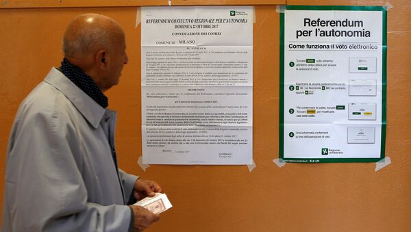 El referéndum de autonomía en Lombardía, Italia - Sputnik Mundo