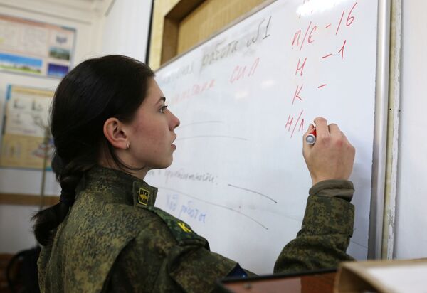 Las más cualificadas representantes de la Escuela Superior de Aviación militar de Krasnodar - Sputnik Mundo
