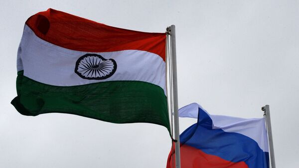 Las banderas de la India y Rusia - Sputnik Mundo