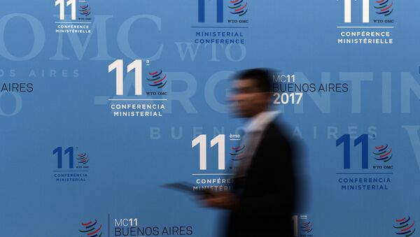 Logo de la XI Conferencia Ministerial de la OMC en Buenos Aires, Argentina - Sputnik Mundo