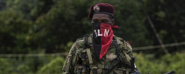 Un combatiente de ELN Un combatiente de ELN - Sputnik Mundo