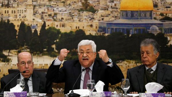 Mahmud Abás, líder palestino, durante la reunión del Consejo Central Palestino (CCP) de la OLP - Sputnik Mundo