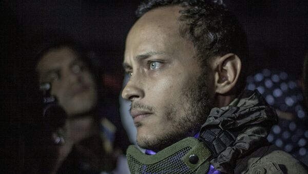 Óscar Pérez, piloto del helicóptero que atacó el Tribunal Supremo de Venezuela (archivo) - Sputnik Mundo