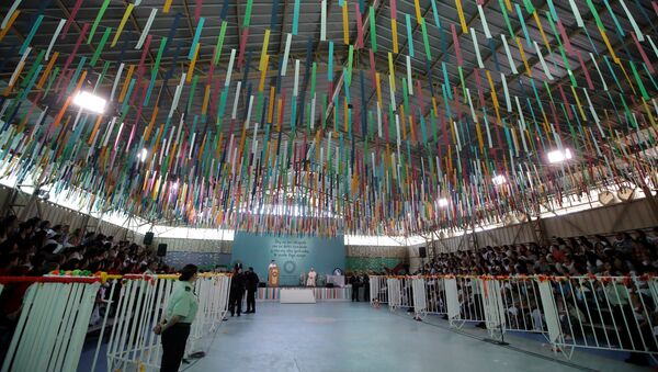 La cárcel femenina de San Joaquin en Santiago durante la visita del Papa Francisco - Sputnik Mundo