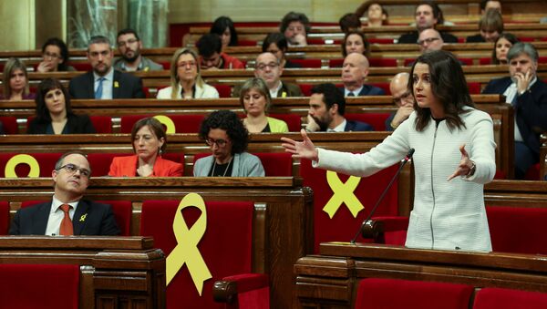 Inés Arrimadas, la líder de la oposición en el Parlamento catalán del partido Ciudadanos - Sputnik Mundo