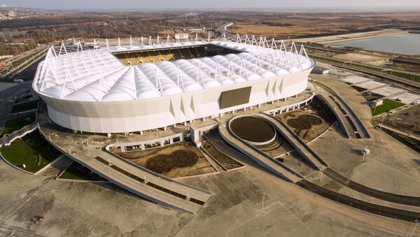 La consrtucción del estadio Rostov Arena - Sputnik Mundo