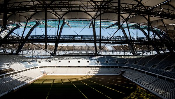 La construcción del estadio Volgograd Arena - Sputnik Mundo