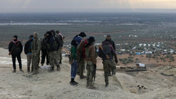 Soldados del Ejército Libre Sirio en la montaña de Barsaya en el noreste de Afrín (imagen referencial) - Sputnik Mundo