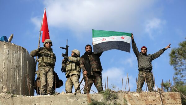 Militares turcos y combatientes del Ejército Libre Sirio - Sputnik Mundo