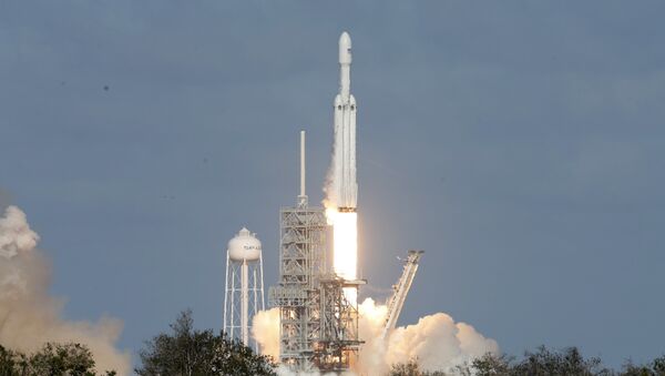 Lanzamiento del cohete Falcon Heavy - Sputnik Mundo