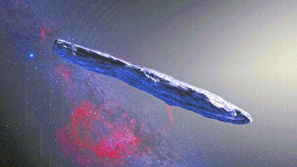 El asteroide Oumuamua, impresión artística - Sputnik Mundo
