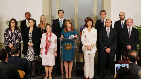 Cayetana Aljovín, ministra de Relaciones Exteriores de Perú, y representantes de los países que integran el Grupo de Lima - Sputnik Mundo
