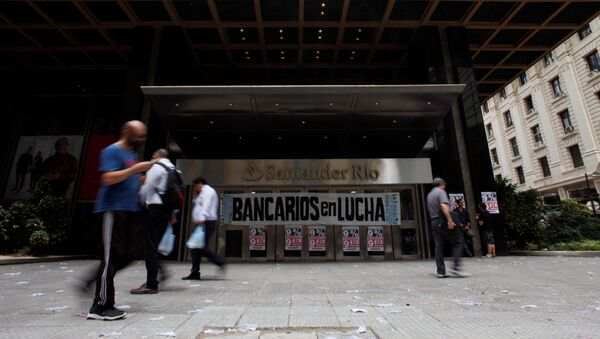 Huelga de los empleados de bancos públicos y privados de Argentina - Sputnik Mundo
