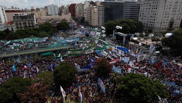Protesta en Buenos Aires, Argentina - Sputnik Mundo