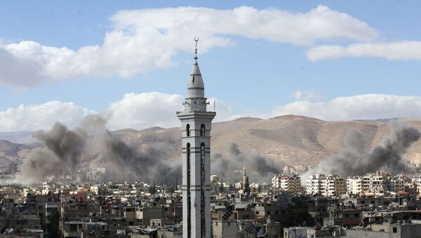 Situación en Guta Oriental, suburbio de Damasco, la capital de Siria - Sputnik Mundo