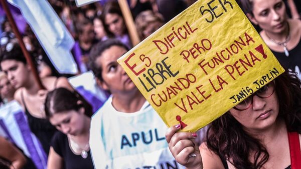 Paro Internacional de Mujeres en Santa Fe, Argentina, 2017 - Sputnik Mundo