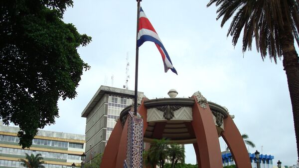 La bandera de Costa Rica en San José, la capital del país - Sputnik Mundo