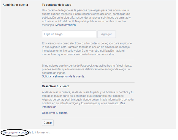 Primer paso del tutorial para eliminar tu cuenta de Facebook Primer paso del tutorial para eliminar tu cuenta de Facebook - Sputnik Mundo