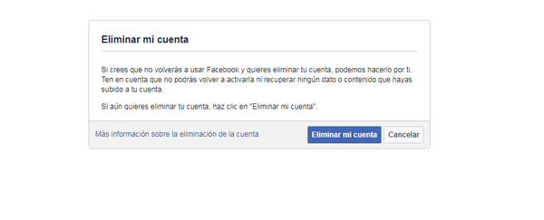Último paso del tutorial para eliminar tu cuenta de Facebook Último paso del tutorial para eliminar tu cuenta de Facebook - Sputnik Mundo