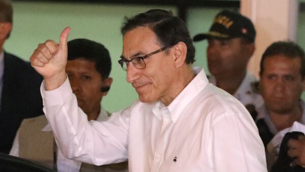 El vicepresidente de Perú, Martín Vizcarra, llega a Lima el 23 de marzo de 2018. - Sputnik Mundo
