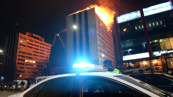 Incendio en un edificio residencial de Grozni, capital de Chechenia, 26 de marzo de 2018 - Sputnik Mundo