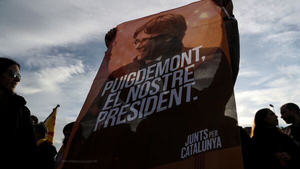 Protestas en Cataluña tras la detención de Carles Puigdemont (archivo) - Sputnik Mundo