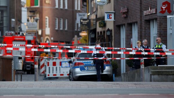 El lugar del atentado terrorista en Münster, Alemania - Sputnik Mundo