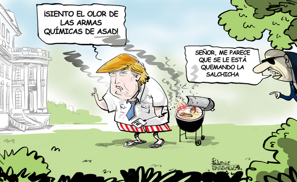 Trump, el 'sabueso' del supuesto ataque químico de Duma Trump, el 'sabueso' del supuesto ataque químico de Duma - Sputnik Mundo