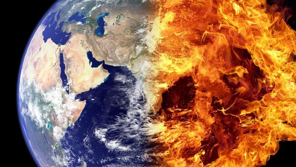 La Tierra en llamas (imagen referencial) - Sputnik Mundo