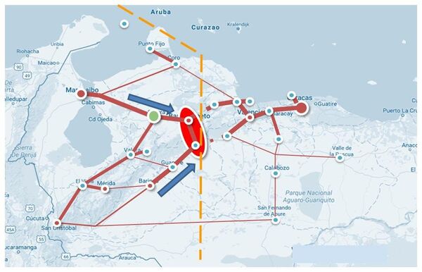 Mapa de balcanización en Venezuela Mapa de balcanización en Venezuela - Sputnik Mundo