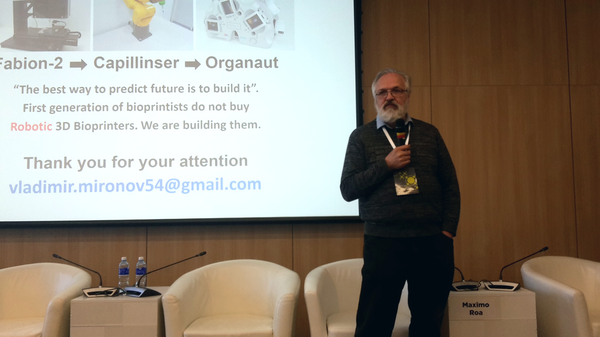 Vladímir Mirónov, jefe de la empresa rusa 3D Bioprinting Solutions Vladímir Mirónov, jefe de la empresa rusa 3D Bioprinting Solutions - Sputnik Mundo