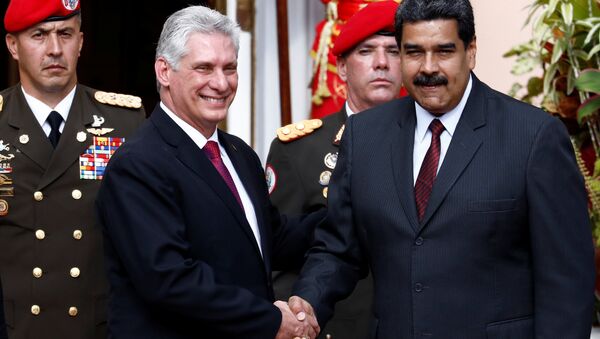 Miguel Díaz-Canel y su homólogo venezolano, Nicolás Maduro - Sputnik Mundo