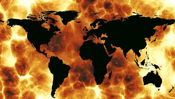 Mapa del mundo en el fuego - Sputnik Mundo