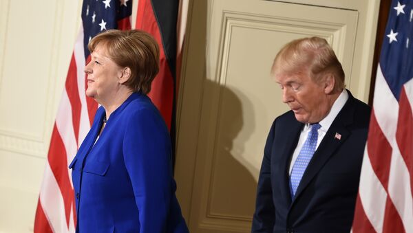 Angela Merkel, canciller de Alemania y Donald Trump, presidente de EEUU - Sputnik Mundo