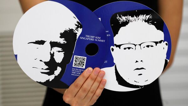 Imágenes de Donald Trump y Kim Jong-un - Sputnik Mundo