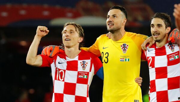 Unos miembros de la selección de Croacia - Sputnik Mundo