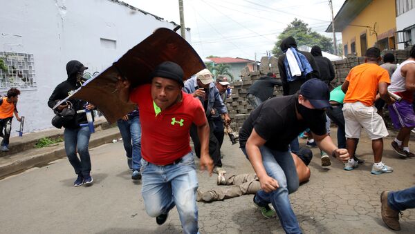 Enfrentamiento en Masaya (oeste de Nicaragua) - Sputnik Mundo
