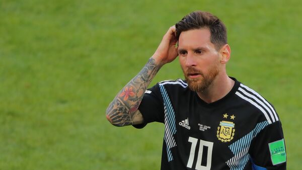 Lionel Messi, jugador de Argentina - Sputnik Mundo