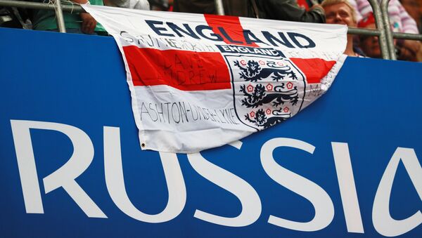 Bandera de Inglaterra en un partido del Mundial Rusia - Sputnik Mundo