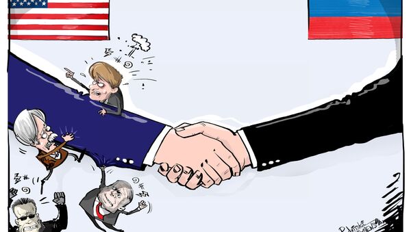 Recaída de la humillación en EEUU tras el encuentro de Putin y Trump - Sputnik Mundo